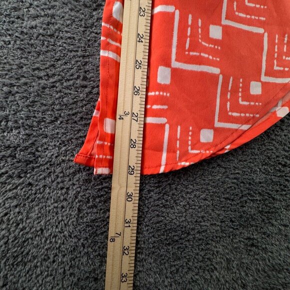O’neill Women Orange White Skirt Asymmetric Small Drawstring Pull On Geometric - Picture 8 of 16